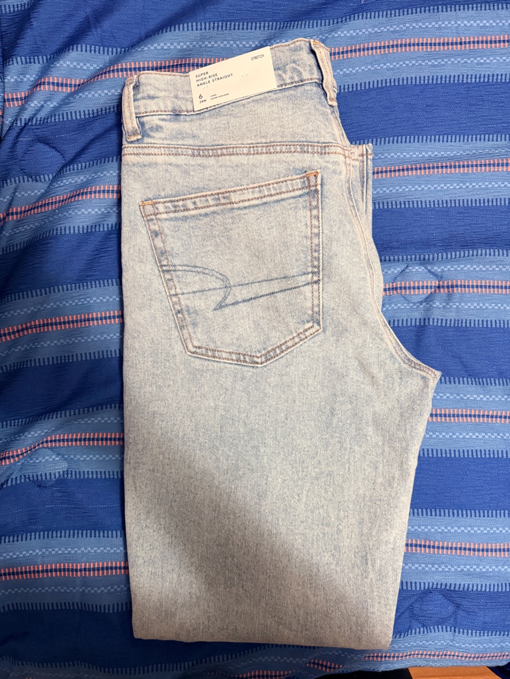 American Eagle Outfitters Light Wash Straight Leg Jeans